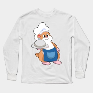 Hamster as Cook with Platter Long Sleeve T-Shirt